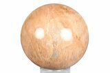 Polished Peach Moonstone Sphere - Madagascar #245991-1